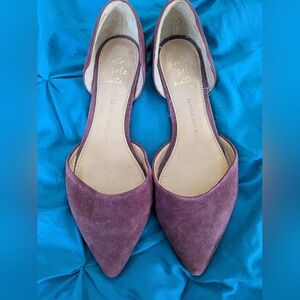 Banana Republic Women's Purple Suede Flats Size 7 Preloved